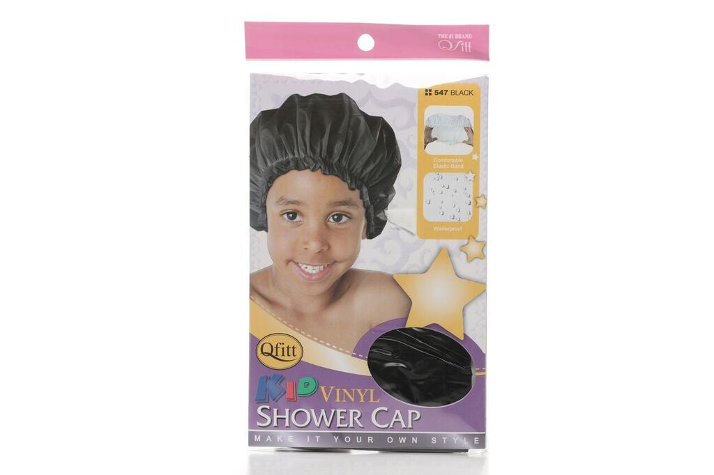 Qfitt KID VINYL SHOWER CAP BLACK