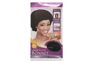 Qfitt LARGE SATIN BONNET BLACK