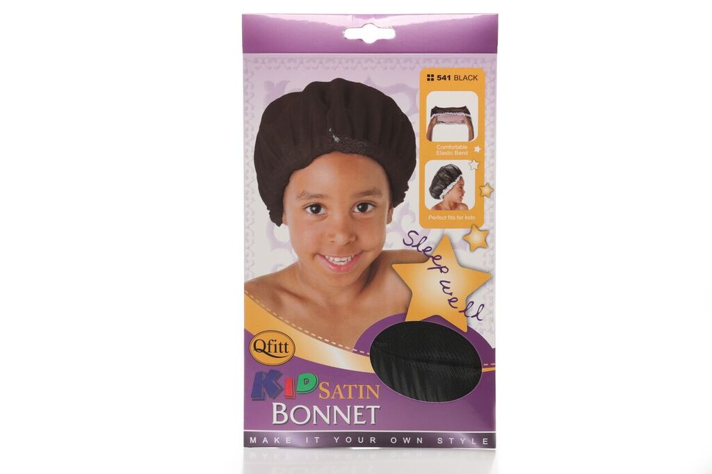 Qfitt KID SATIN BONNET BLACK